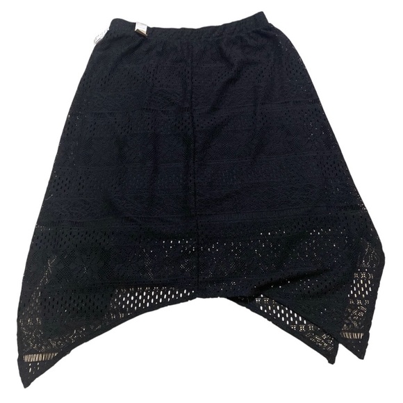 Maurice’s Women’s Elegant Black Lace Handkerchief Hem Skirt Size M Midi Length - Picture 13 of 13